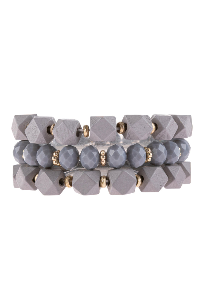 HDB3226 - THREE LINES BEADS BRACELET