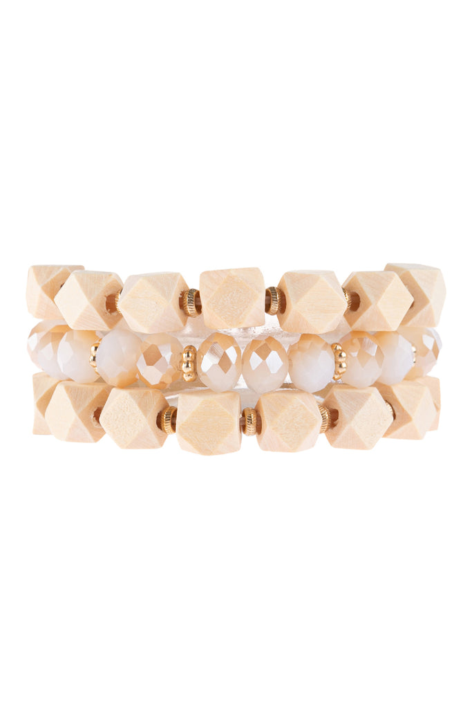 HDB3226 - THREE LINES BEADS BRACELET