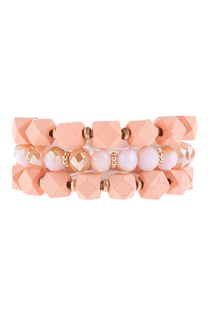 HDB3226 - THREE LINES BEADS BRACELET