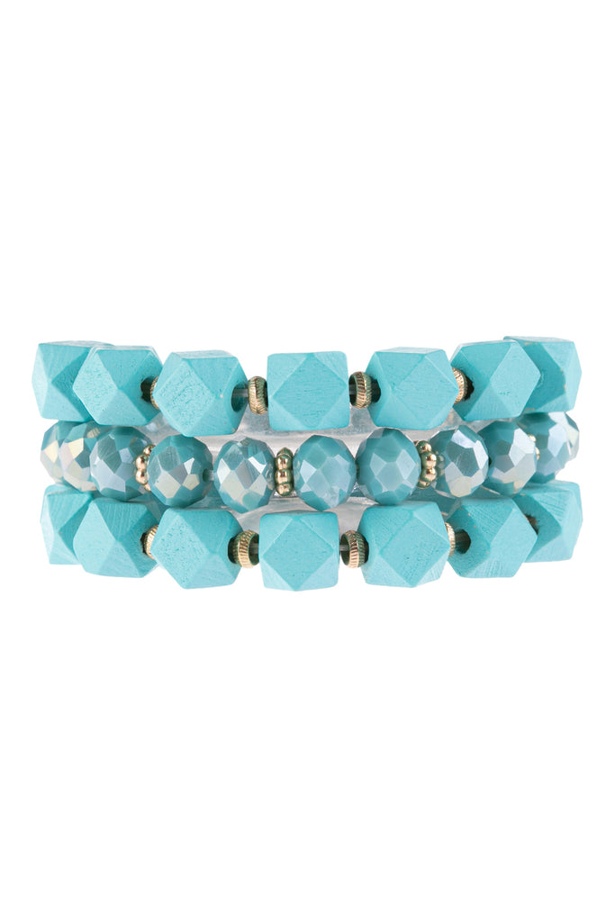 HDB3226 - THREE LINES BEADS BRACELET