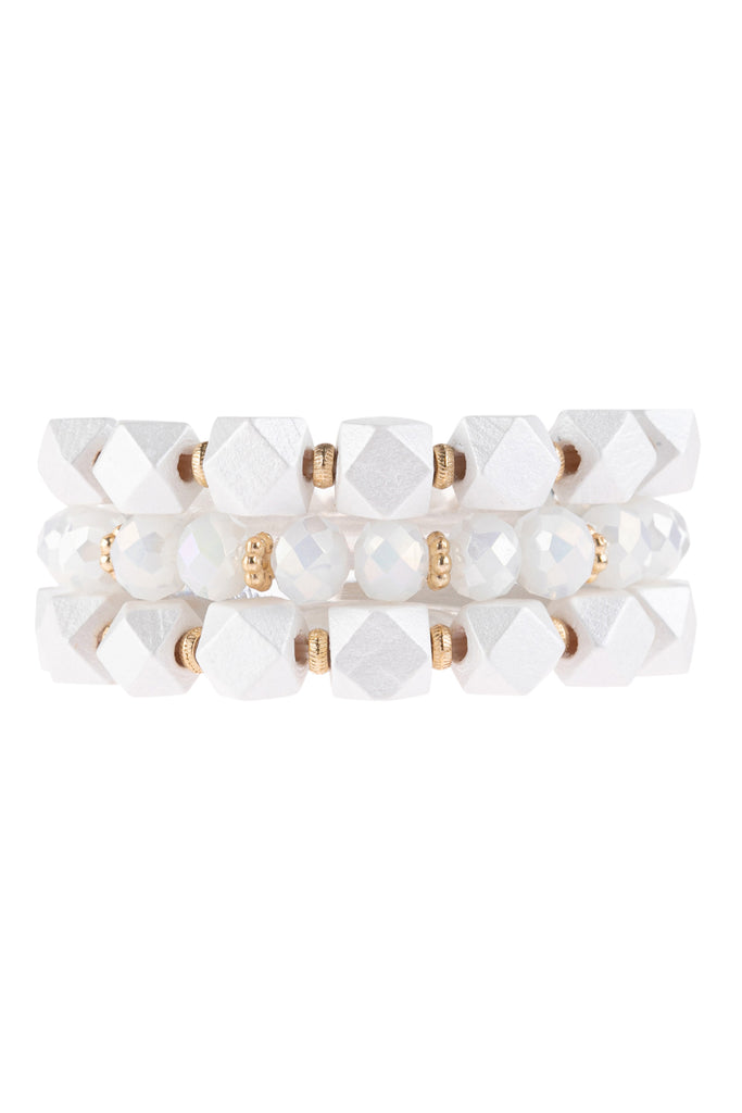 HDB3226 - THREE LINES BEADS BRACELET
