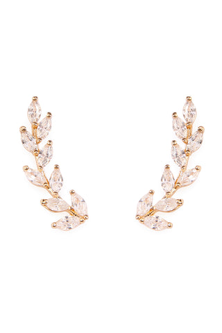 OPEN MARQUISE SHAPE PAVE EARRINGS