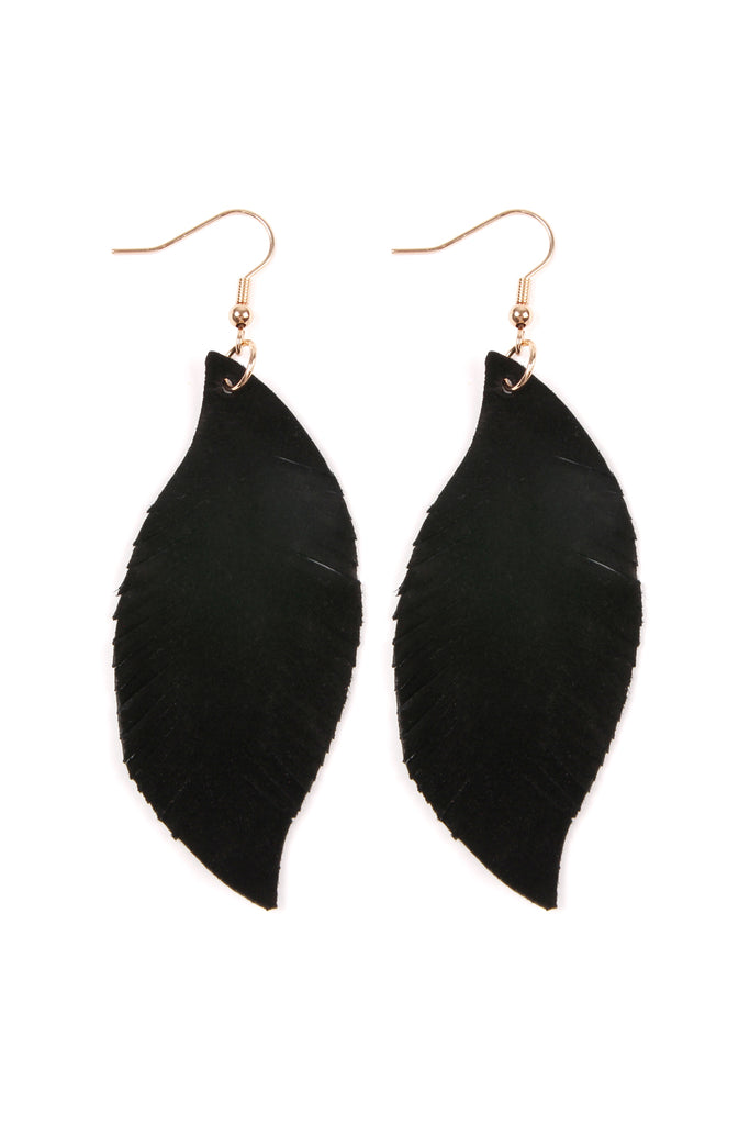 FRINGE SUEDE LEATHER EARRINGS