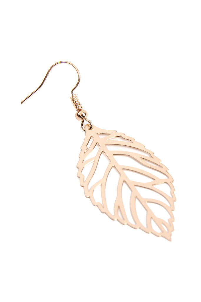 LEAF CAST HOOK EARRINGS