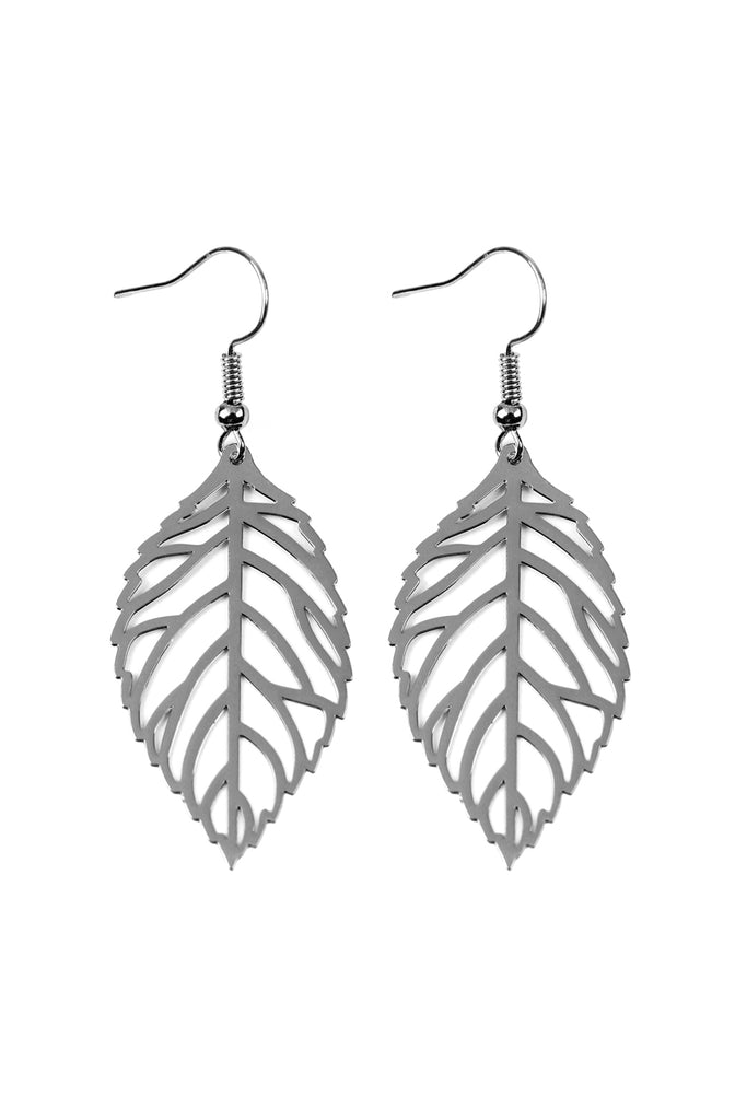 LEAF CAST HOOK EARRINGS