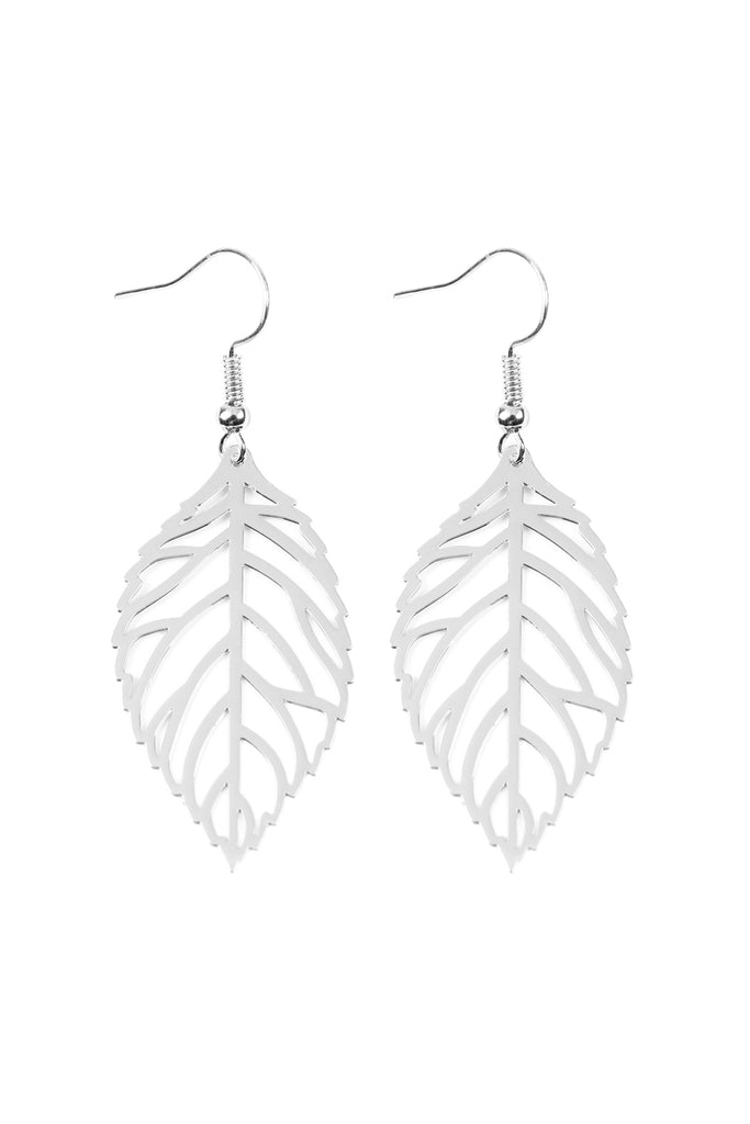 LEAF CAST HOOK EARRINGS