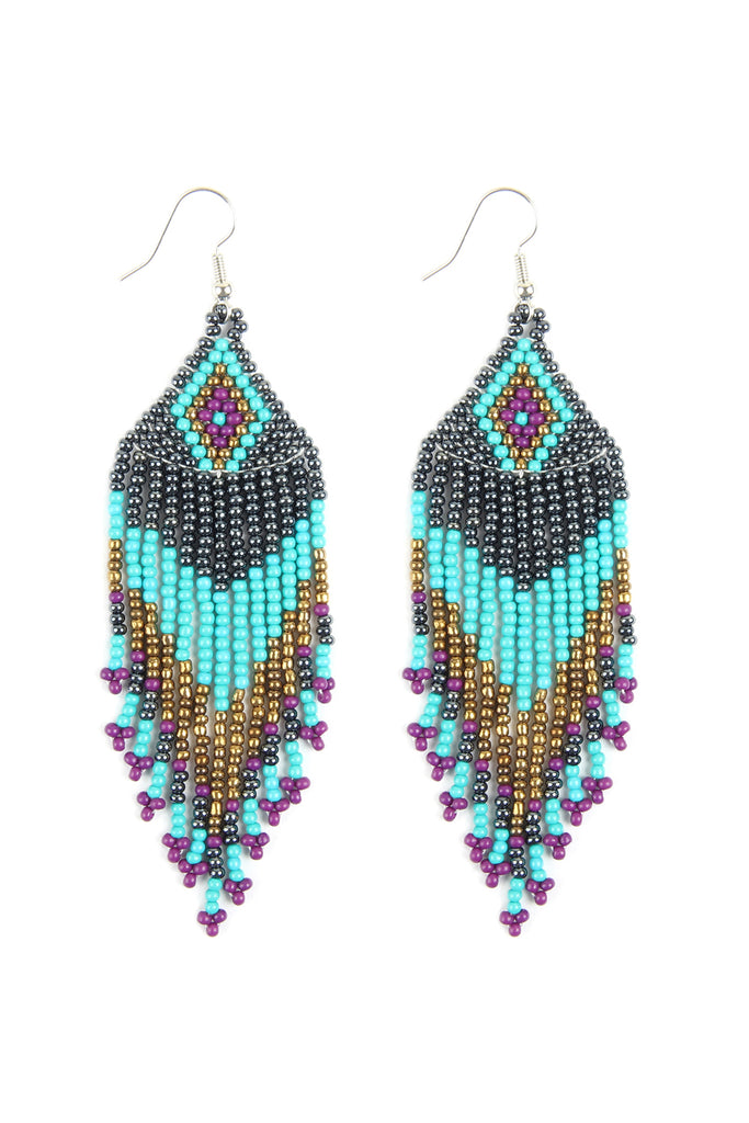 Seed Beads Dangle Earrings