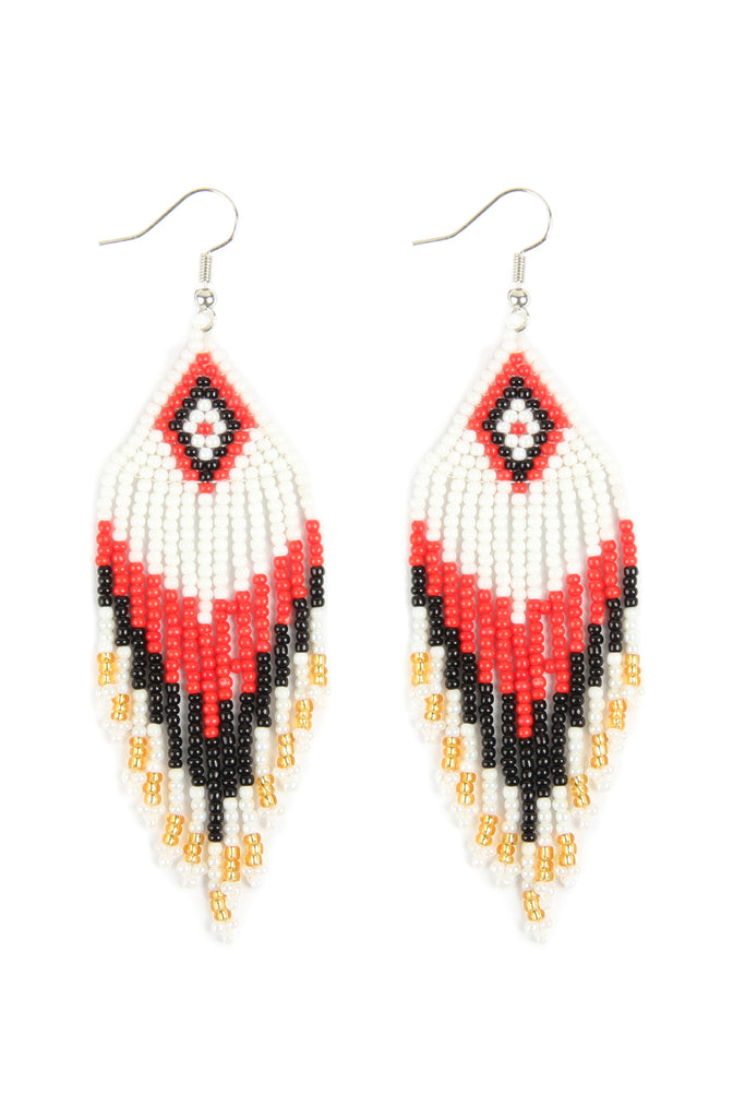 Seed Beads Dangle Earrings