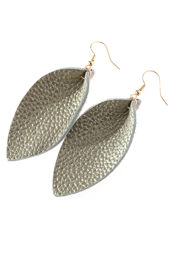 PINCHED TEARDROP HOOK DROP EARRINGS