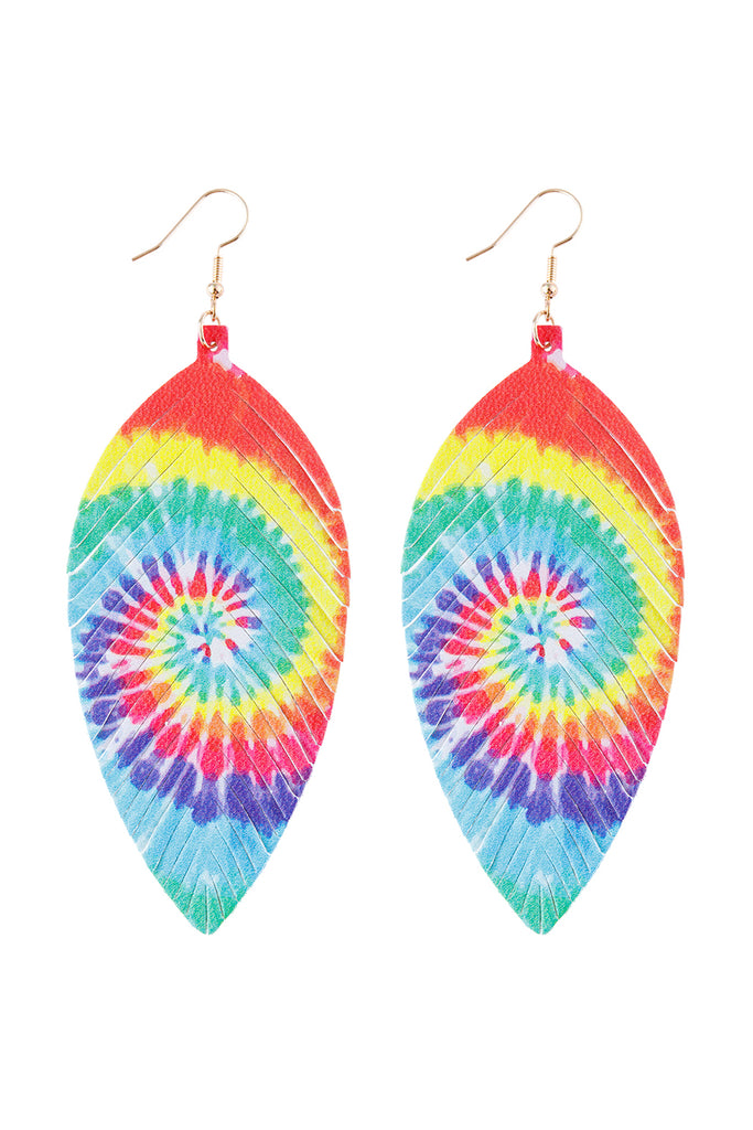 VIBRANT LEATHER DROP EARRINGS