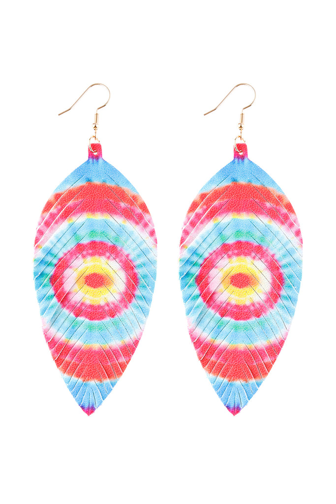 VIBRANT LEATHER DROP EARRINGS
