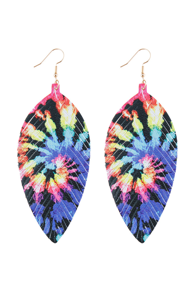 VIBRANT LEATHER DROP EARRINGS