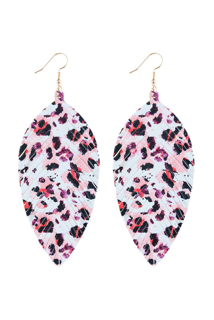 VIBRANT LEATHER DROP EARRINGS