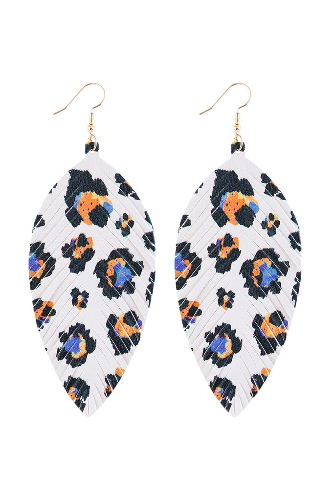VIBRANT LEATHER DROP EARRINGS