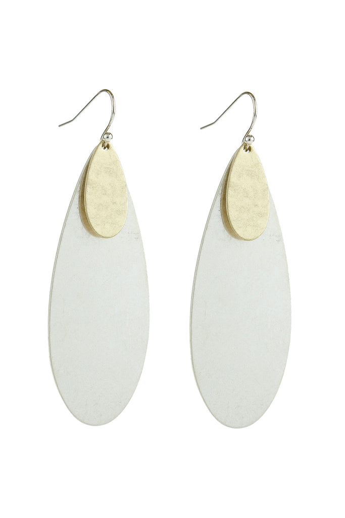HDE2964 - LONG PEAR DROP HOOK EARRINGS