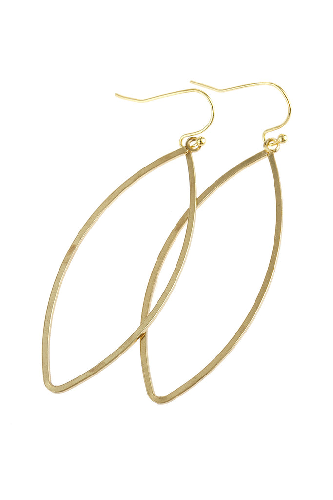 HDE2968 - OPEN MARQUISE DANGLE DROP HOOK EARRINGS - Riah Fashion