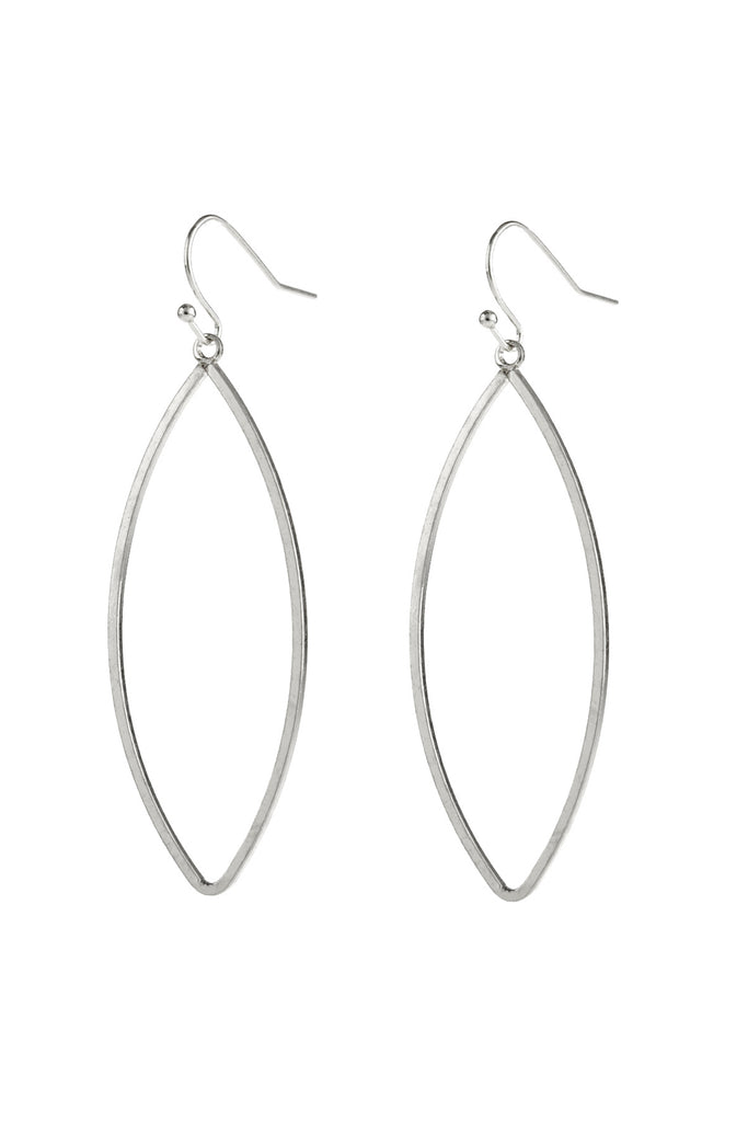 HDE2968 - OPEN MARQUISE DANGLE DROP HOOK EARRINGS - Riah Fashion