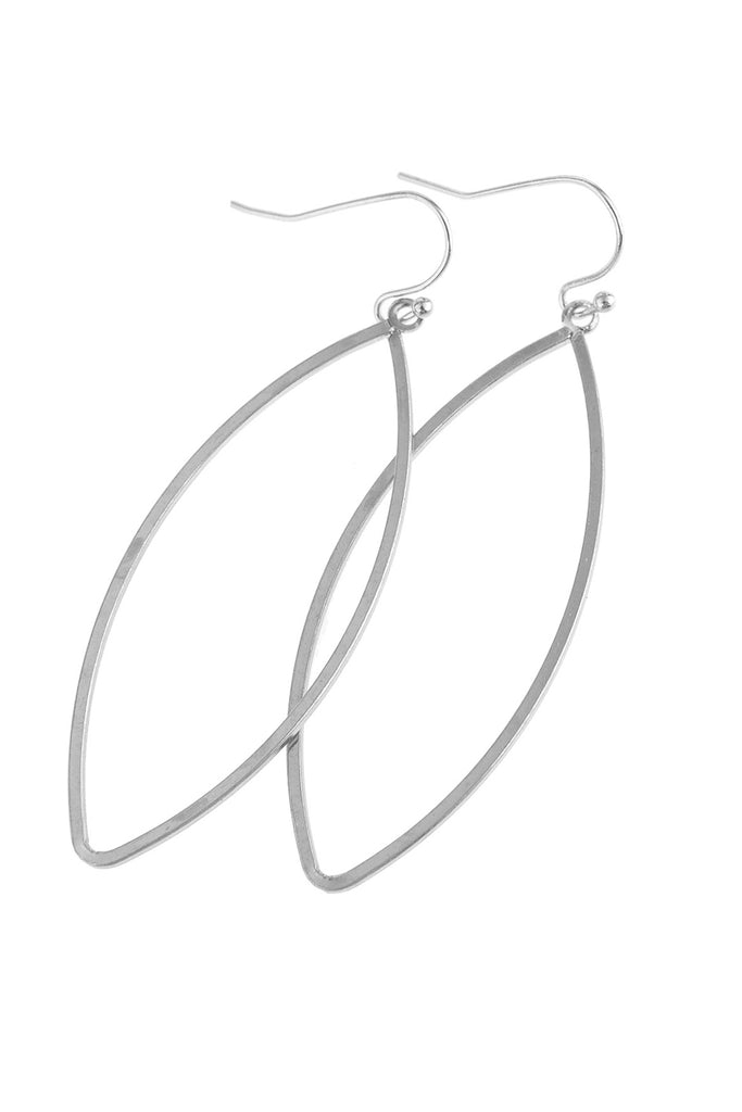 HDE2968 - OPEN MARQUISE DANGLE DROP HOOK EARRINGS - Riah Fashion
