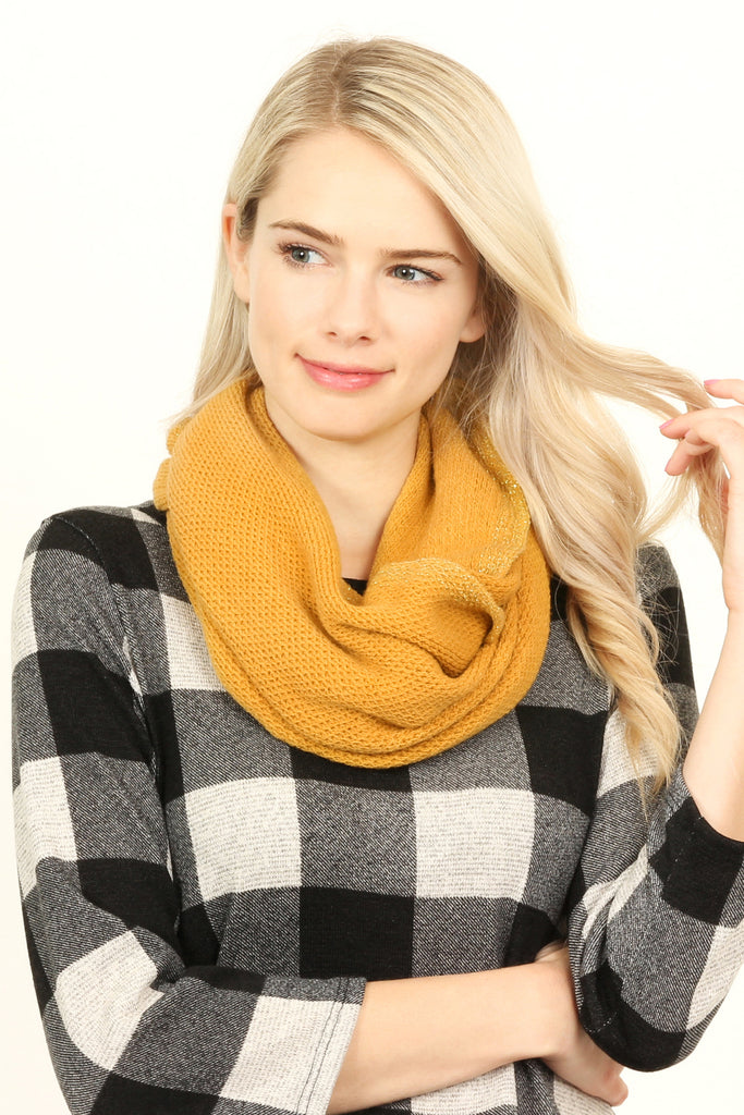 Soft Glitter Infinity Scarf