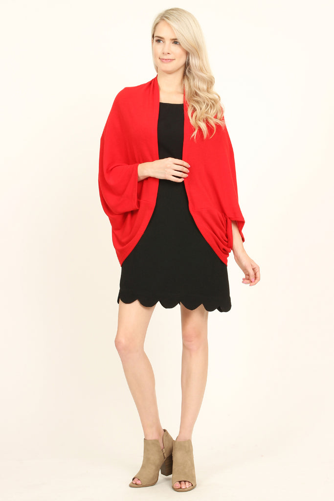 Open Front Dolman Cardigan