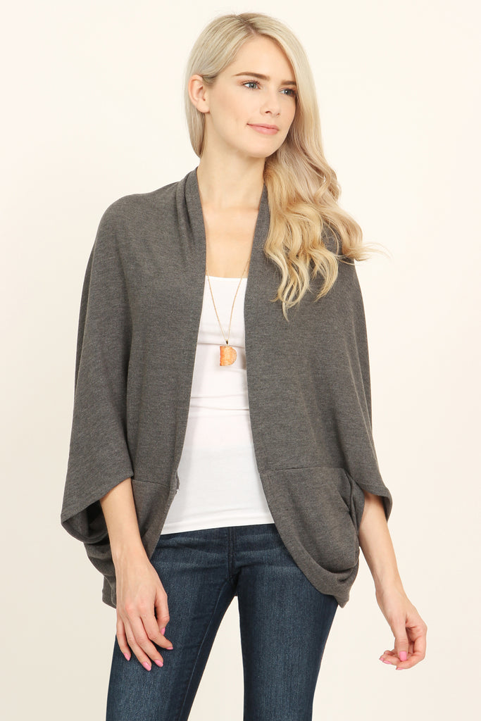 Open Front Dolman Cardigan