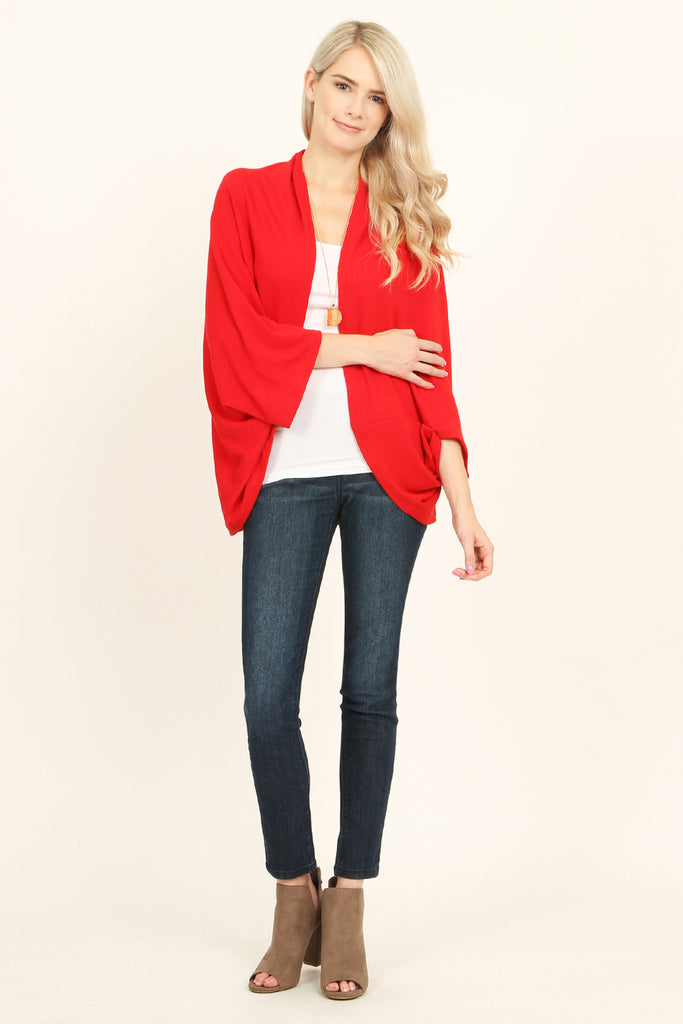 Open Front Dolman Cardigan