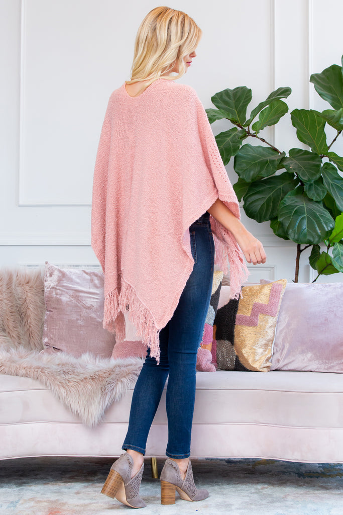 HDF2519PK - PINK SOFT FRINGE SHAWL