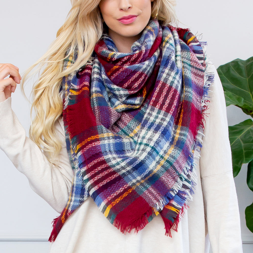 HDF2538 - Fringe Blanket Scarf - Style 5
