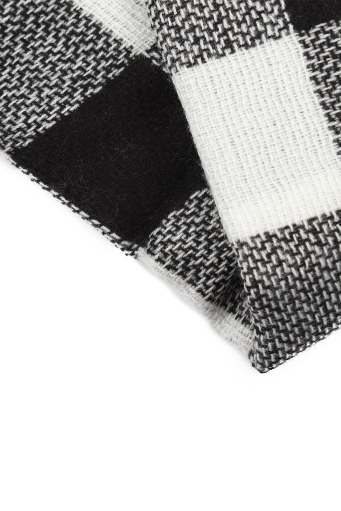 FRINGE BLANKET BUFFALO PLAID SCARF