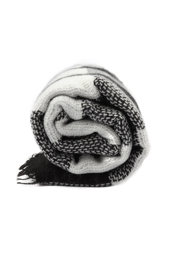 FRINGE BLANKET BUFFALO PLAID SCARF