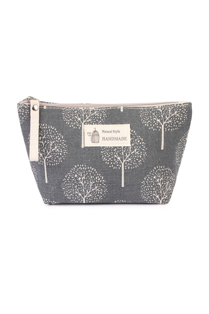 TREE PRINTED COSMETIC BAG