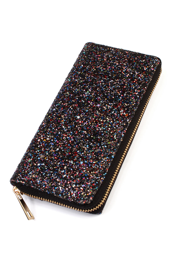 HDG1883 - GLITTER ZIPPER WALLET