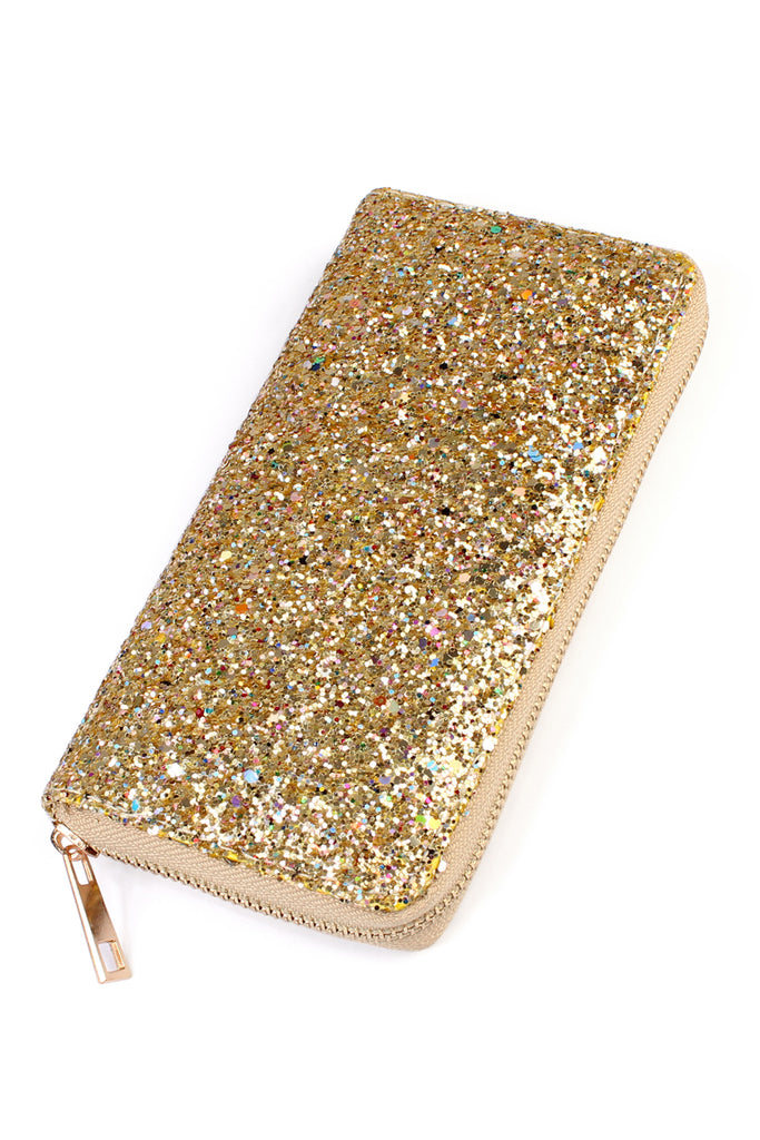 HDG1883 - GLITTER ZIPPER WALLET