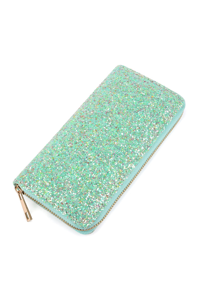 HDG1883 - GLITTER ZIPPER WALLET