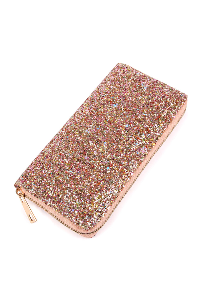 HDG1883 - GLITTER ZIPPER WALLET