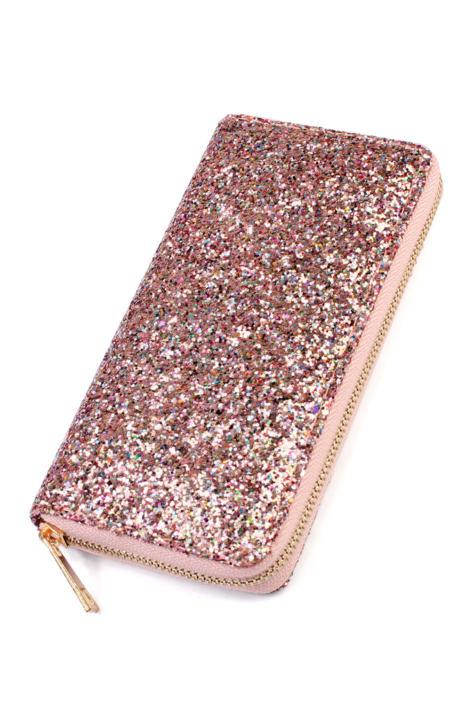 HDG1883 - GLITTER ZIPPER WALLET