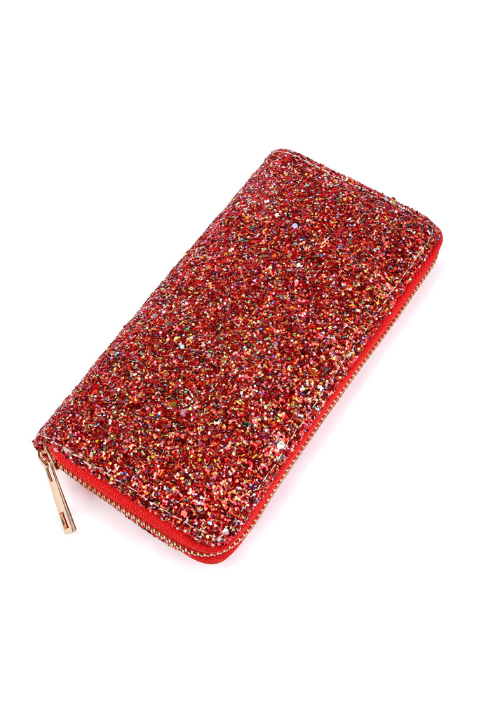 HDG1883 - GLITTER ZIPPER WALLET