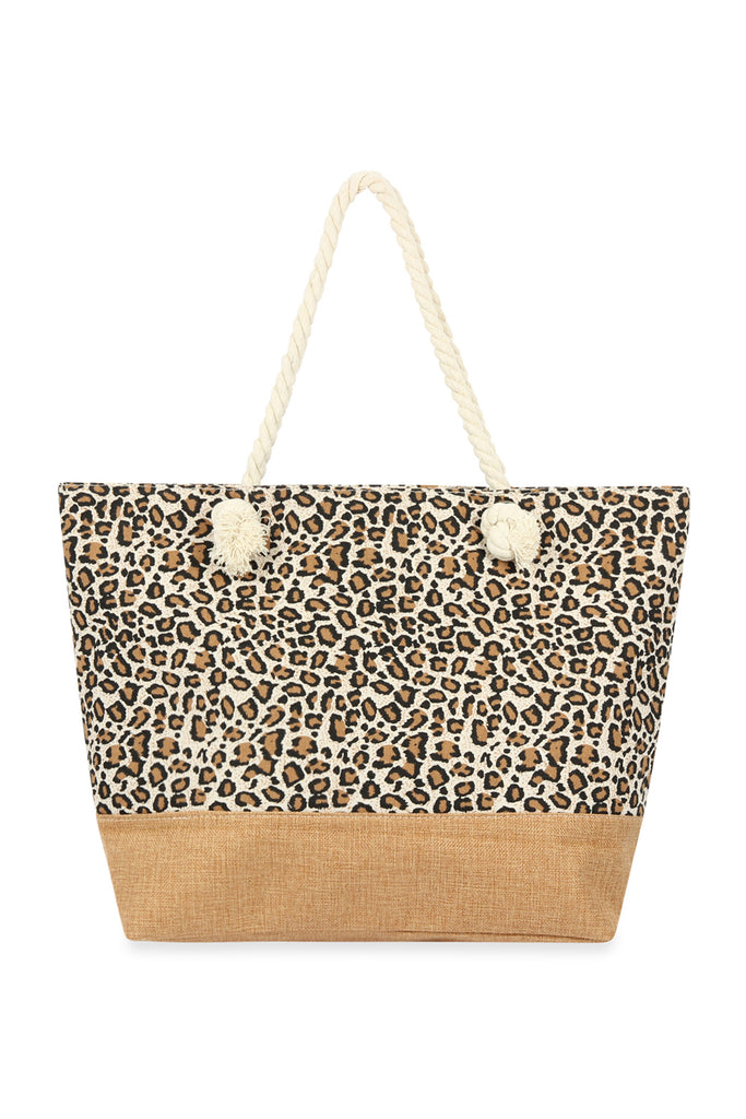 LEOPARD PRINTED TOTE BAG