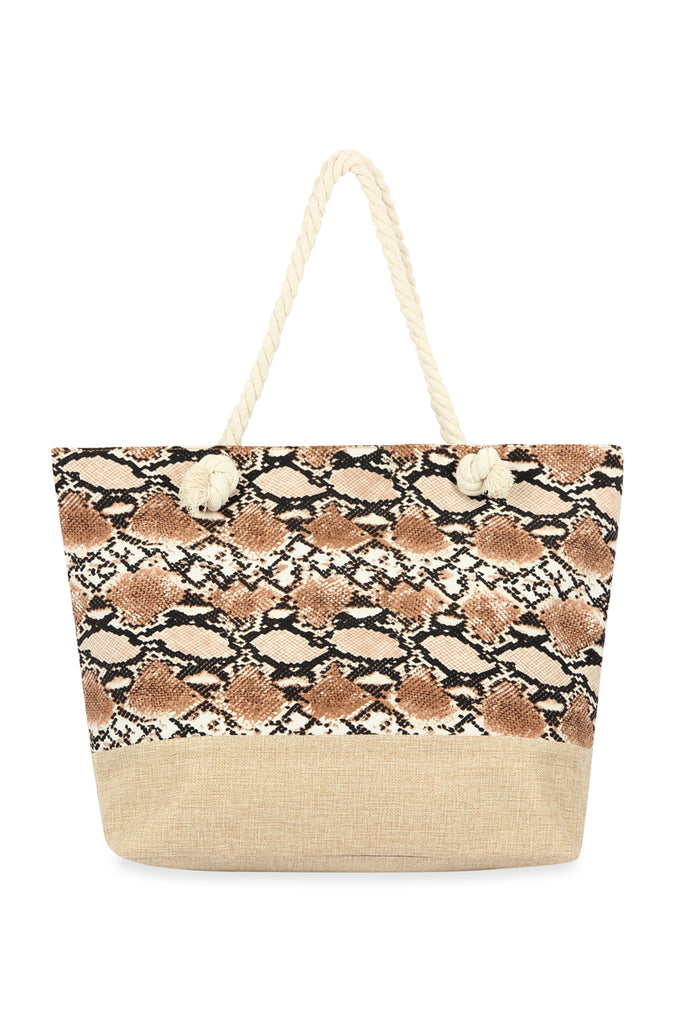 Snake Skin Printed Tote Bag