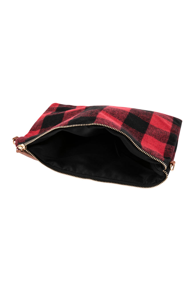 PLAID CROSSBODY POUCH