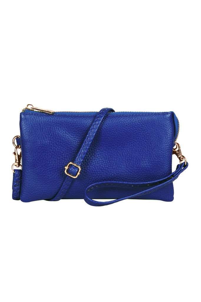 LEATHER CROSSBODY BAG WITH WRISTLET