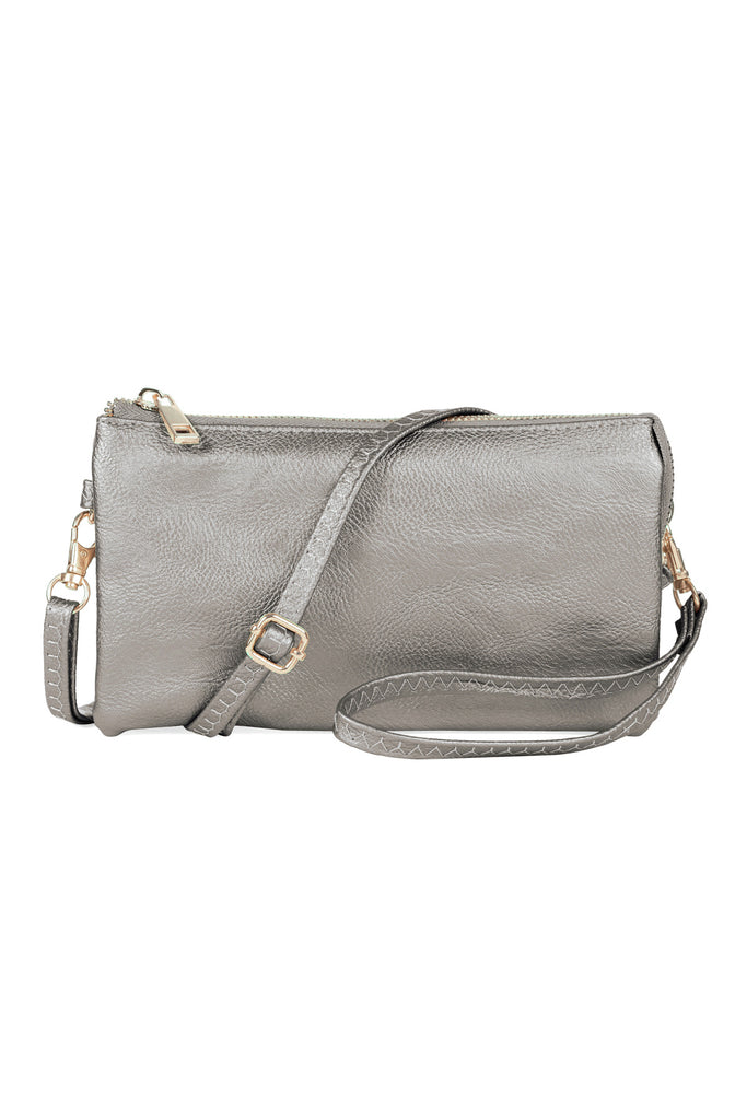 LEATHER CROSSBODY BAG WITH WRISTLET