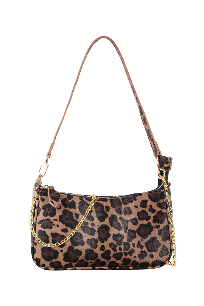 CONVERTIBLE LEATHER CROCODILE TEXTURED SHOLDER BAG, SLING BAG, POUCH