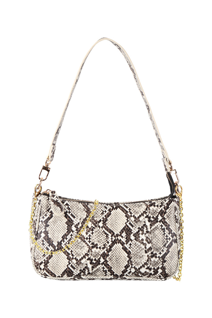 CONVERTIBLE LEATHER CROCODILE TEXTURED SHOLDER BAG, SLING BAG, POUCH