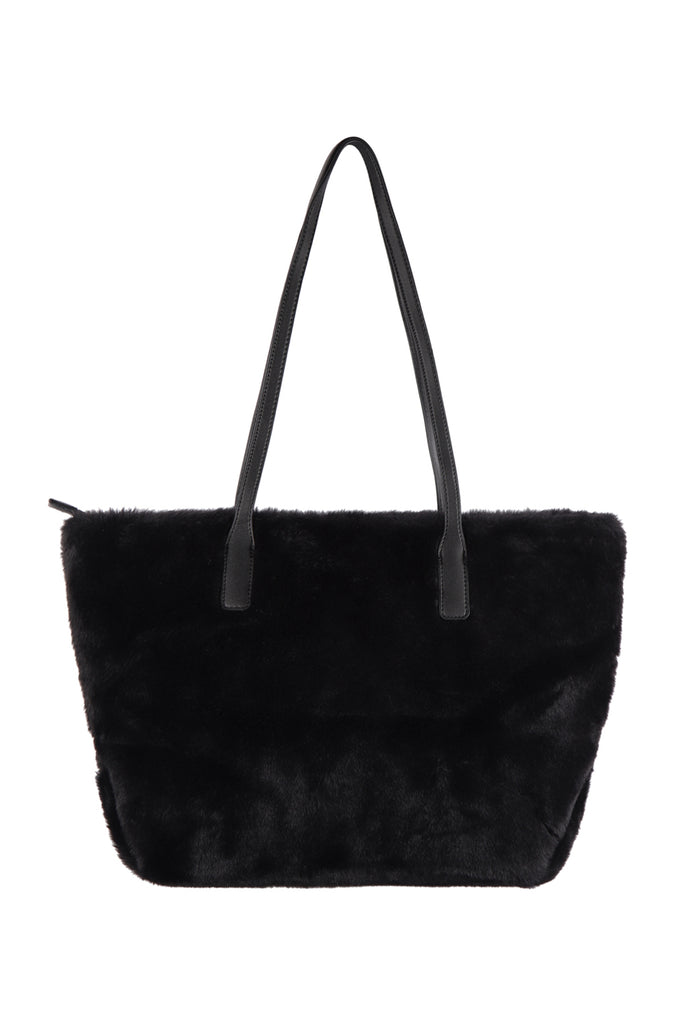 FAUX FUR TOTE BAG