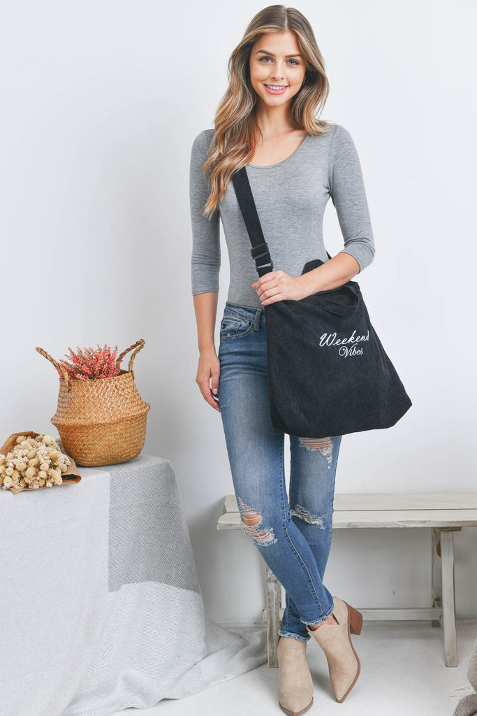 WEEKEND VIBES FASION CROSSBODY SHOULDER TOTE BAG