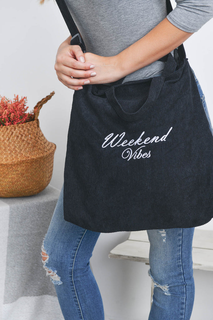 WEEKEND VIBES FASION CROSSBODY SHOULDER TOTE BAG