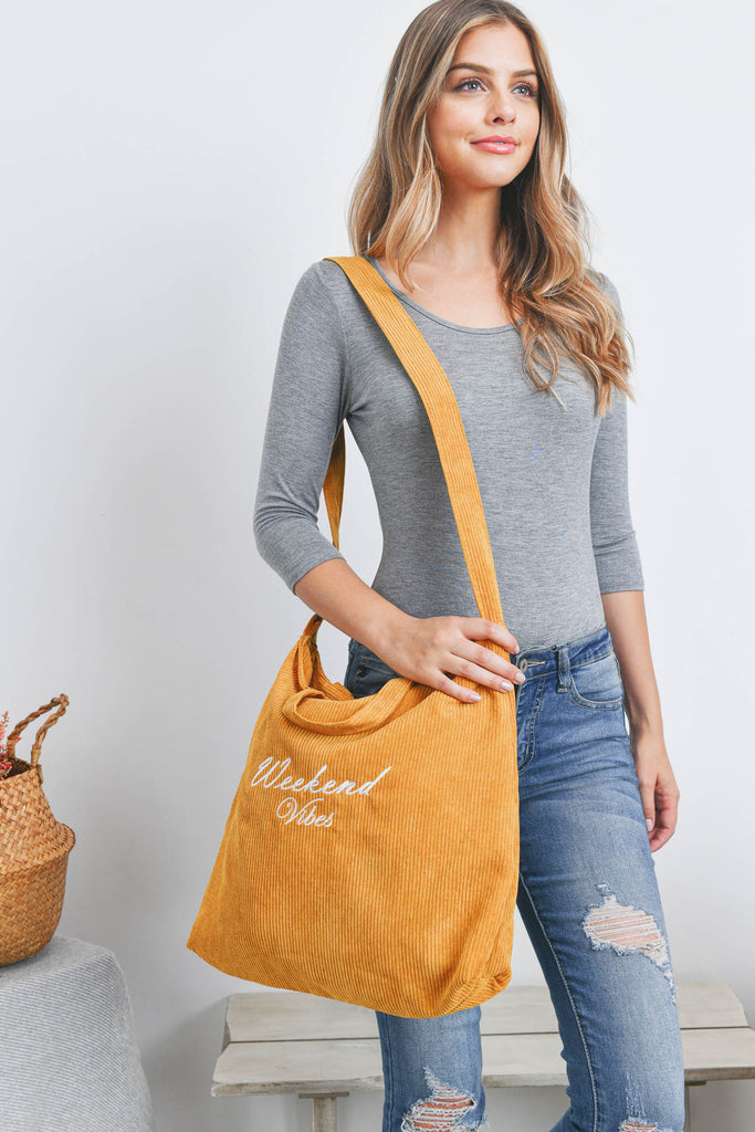WEEKEND VIBES FASION CROSSBODY SHOULDER TOTE BAG
