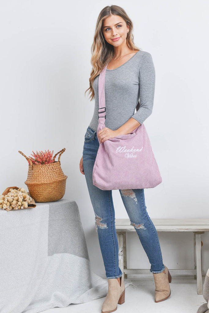 WEEKEND VIBES FASION CROSSBODY SHOULDER TOTE BAG