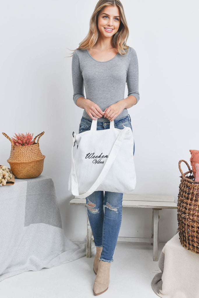 WEEKEND VIBES FASION CROSSBODY SHOULDER TOTE BAG